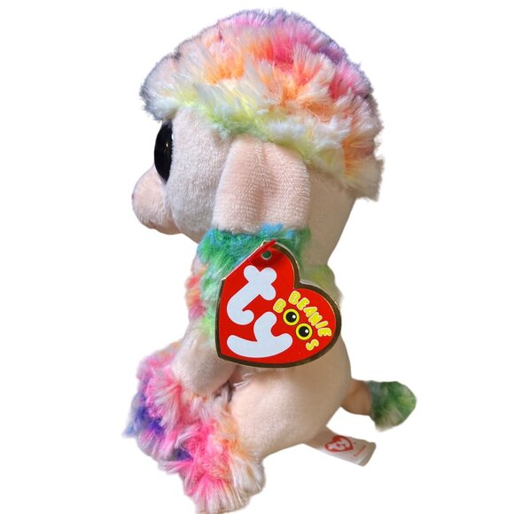 TY Rainbow Poodle Beanie Boo Small 6 Inch - Stuffed Animal (37223) - Picture 5 of 12